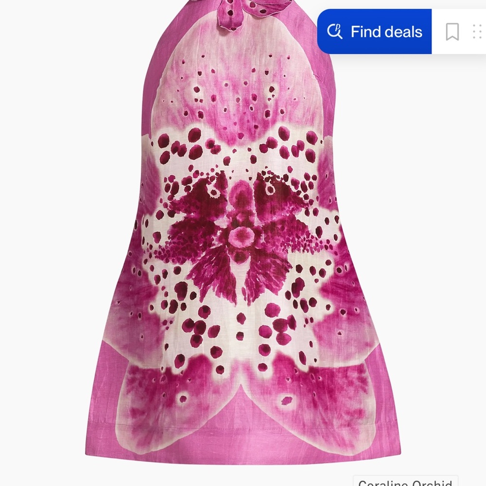 AMUR Pink and White Floral Mini Dress